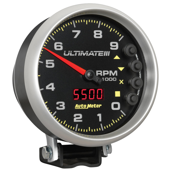 AutoMeter 6887 GAUGE; TACH; 5in.; 9K RPM; PEDESTAL; DATALOGGING; ULTIMATE III PLAYBACK; BLACK - Truck Part Superstore