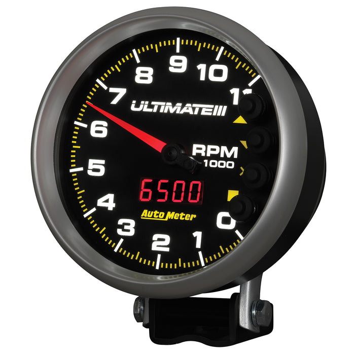 AutoMeter 6888 GAUGE; TACH; 5in.; 11K RPM; PEDESTAL; DATALOGGING; ULTIMATE III PLAYBACK; BLACK - Truck Part Superstore