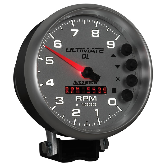AutoMeter 6894 GAUGE; TACH; 5in.; 9K RPM; PEDESTAL; DATALOGGING; ULTIMATE DL PLAYBACK; SILVER - Truck Part Superstore