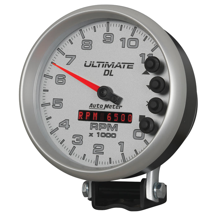 AutoMeter 6895 GAUGE; TACH; 5in.; 11K RPM; PEDESTAL; DATALOGGING; ULTIMATE DL PLAYBACK; SILVER - Truck Part Superstore