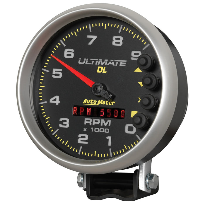 AutoMeter 6896 GAUGE; TACH; 5in.; 9K RPM; PEDESTAL; DATALOGGING; ULTIMATE DL PLAYBACK; BLACK - Truck Part Superstore