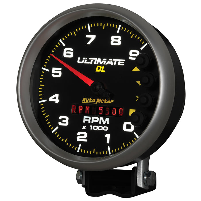 AutoMeter 6896 GAUGE; TACH; 5in.; 9K RPM; PEDESTAL; DATALOGGING; ULTIMATE DL PLAYBACK; BLACK - Truck Part Superstore