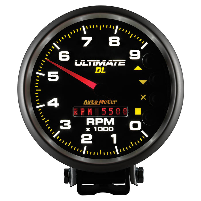 AutoMeter 6896 GAUGE; TACH; 5in.; 9K RPM; PEDESTAL; DATALOGGING; ULTIMATE DL PLAYBACK; BLACK - Truck Part Superstore