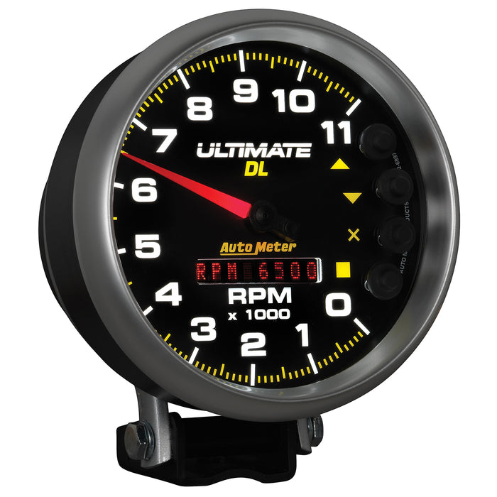 AutoMeter 6897 GAUGE; TACH; 5in.; 11K RPM; PEDESTAL; DATALOGGING; ULTIMATE DL PLAYBACK; BLACK - Truck Part Superstore