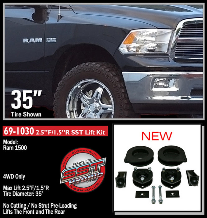 ReadyLift 69-1030 SST® Lift Kit; 2.5 in. Front/1.5 in. Rear Lift; - Truck Part Superstore