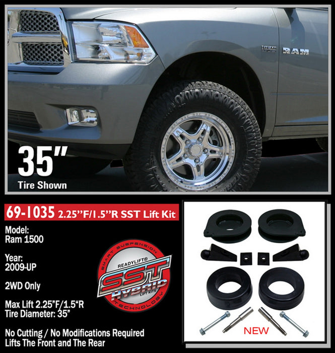 ReadyLift 69-1035 SST® Lift Kit; 2.5 in. Front/1.5 in. Rear Lift; - Truck Part Superstore