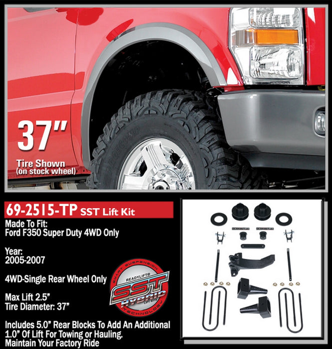 ReadyLift 69-2515TP 2005-07 FORD F250/F350/F450 2.5'' SST Lift Kit with 5'' Blocks-2 pc Drive Shaft - Truck Part Superstore