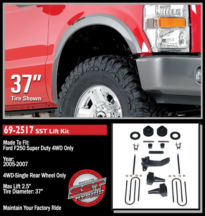 ReadyLift 69-2517 2005-07 FORD F250 2.5'' SST Lift Kit with 4'' Rear Blocks - 1 pc Drive Shaft - Truck Part Superstore
