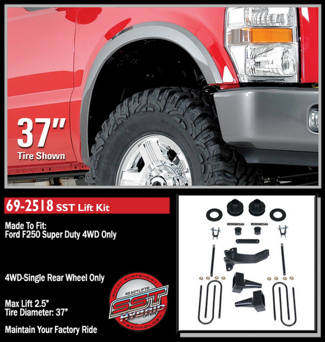 ReadyLift 69-2518 2008-10 FORD F250 2.5'' SST Lift Kit with 4'' Rear Blocks - 1 pc Drive Shaft - Truck Part Superstore