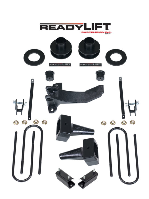 ReadyLift 69-2524 SST® Lift Kit; 2.5 in. Lift; For 1 Pc. Drive Shaft; 4 in. Rear Tapered Blocks; - Truck Part Superstore