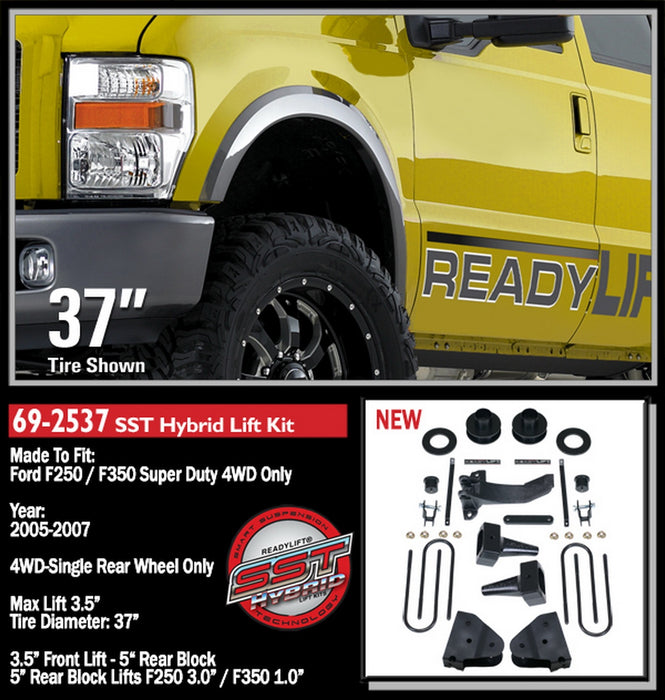ReadyLift 69-2537 ReadyLIFT 2005-2007 FORD F250/F350/F450 3.5'' SST Lift Kit - 1 Piece Drive Shaft - Truck Part Superstore