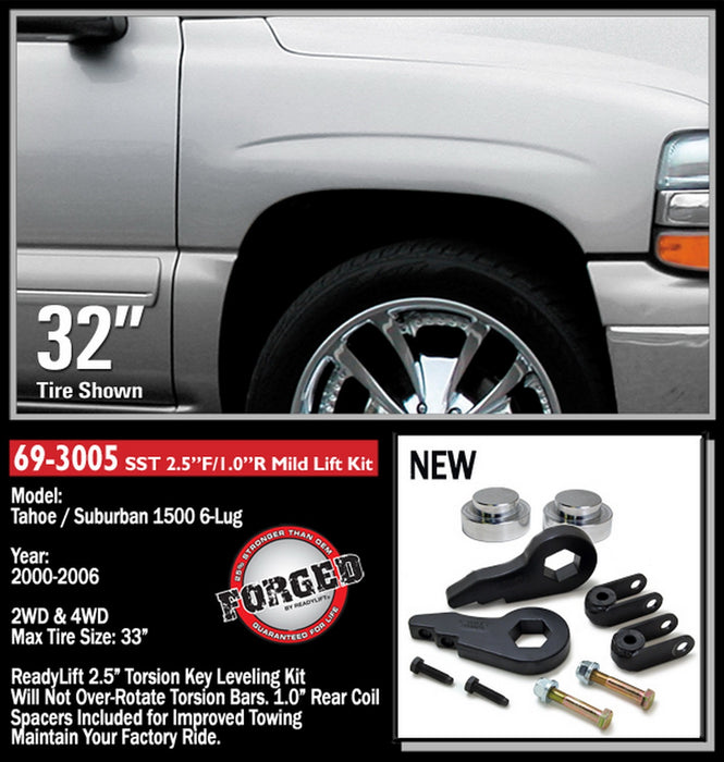 ReadyLift 69-3005 SST® Lift Kit; 2.5 in. Front/1 in. Rear Lift; - Truck Part Superstore