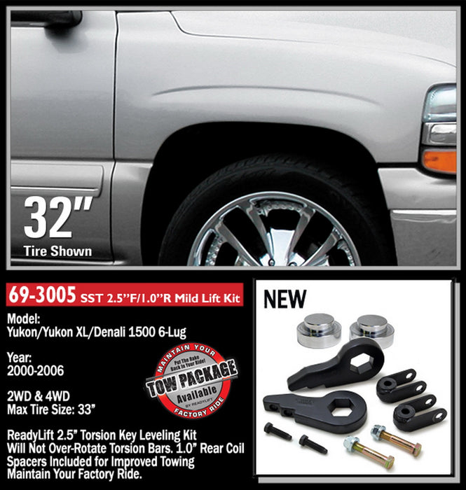 ReadyLift 69-3005 SST® Lift Kit; 2.5 in. Front/1 in. Rear Lift; - Truck Part Superstore
