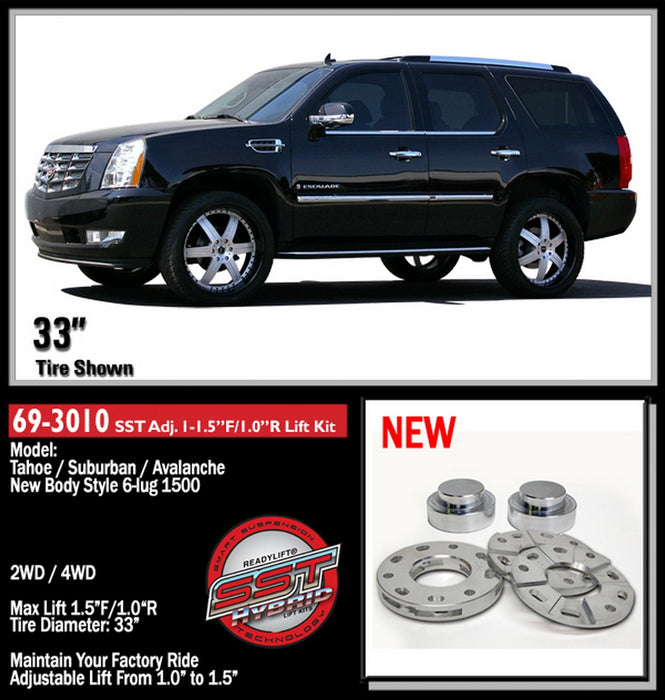 ReadyLift 69-3010 SST® Lift Kit; 1.5 in. Front/1 in. Rear Lift; - Truck Part Superstore