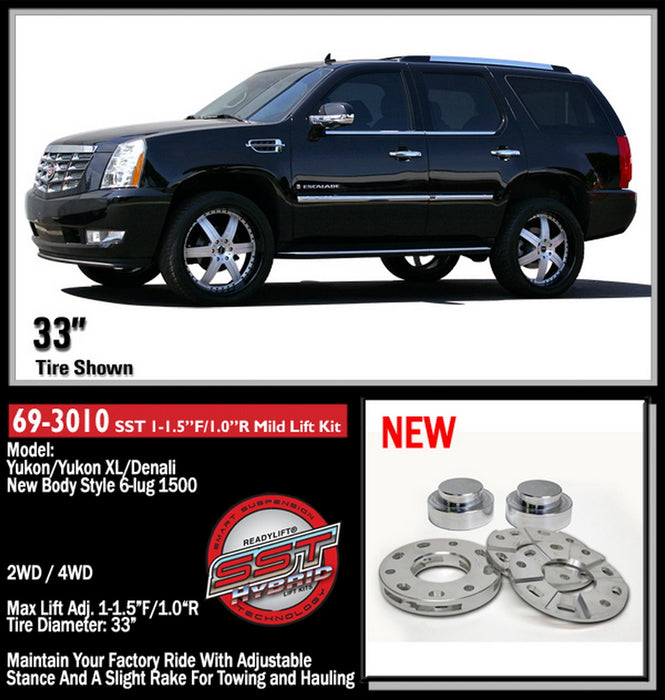 ReadyLift 69-3010 SST® Lift Kit; 1.5 in. Front/1 in. Rear Lift; - Truck Part Superstore