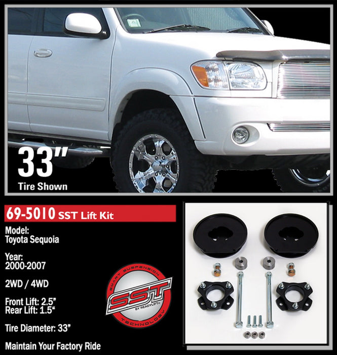 ReadyLift 69-5010 SST® Lift Kit; 2.5 in. Front/1.5 in. Rear Lift; - Truck Part Superstore