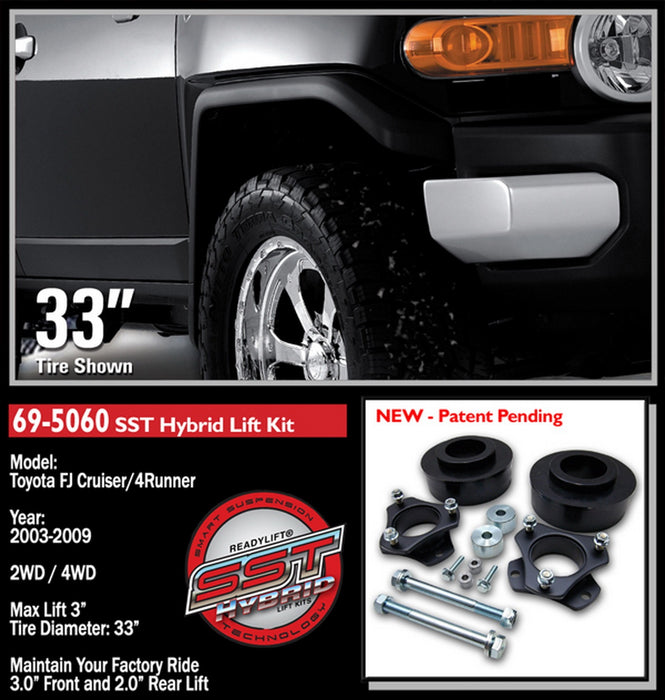 ReadyLift 69-5060 SST® Lift Kit; 3 in. Front/2 in. Rear Lift; - Truck Part Superstore
