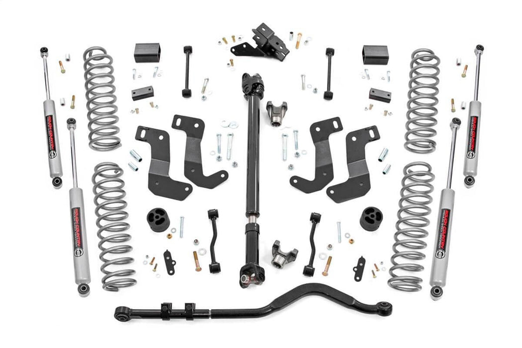 Rough Country 90530 3.5 Inch Jeep Suspension Lift Kit Preminum N3 Shocks Stage 2 Coils & Control Arm Drop 18-20 Wrangler JL Rubicon-2 Door Rough Country - Truck Part Superstore