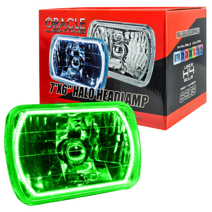 Oracle Lighting 6908-004 Pre-Installed Lights 7x6 in. Sealed Beam, Green - Truck Part Superstore