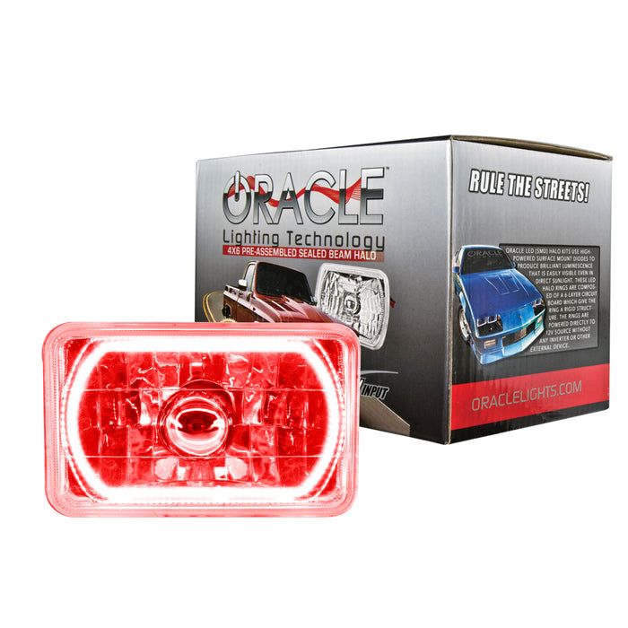Oracle Lighting 6909-003 Pre-Installed Lights 4x6 in. Sealed Beam, Red - Truck Part Superstore