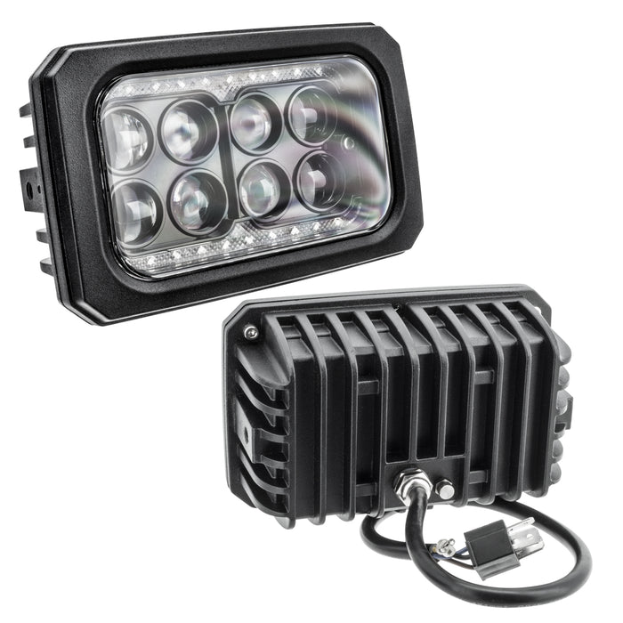 Oracle Lighting 6912-001 4x6 in. 40W Replacement LED Headlight, Black Bezel, 6000K - Truck Part Superstore