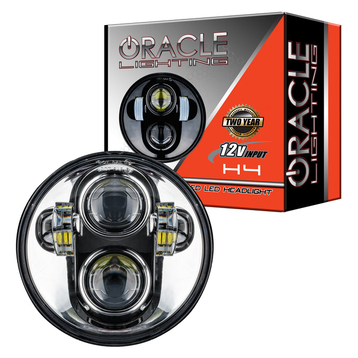 Oracle Lighting 6913-504 5.75 in. 40W Replacement LED Headlight, Chrome Bezel, 6000K - Truck Part Superstore