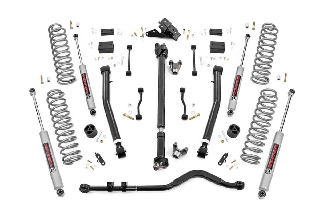 Rough Country 90930 3.5 Inch Jeep Suspension Lift Kit Preminum N3 Shocks Stage 2 Coils & Adj. Control Arms 18-20 Wrangler JL Rubicon-2 Door Rough Country - Truck Part Superstore