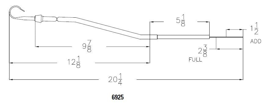 Mr Gasket 6925 Oil Dipstick And Tube; Chrome Plated; - Truck Part Superstore