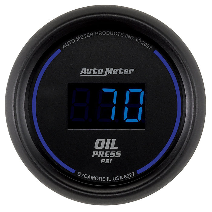 AutoMeter 6927 GAUGE; OIL PRESSURE; 2 1/16in.; 100PSI; DIGITAL; BLACK DIAL W/BLUE LED - Truck Part Superstore