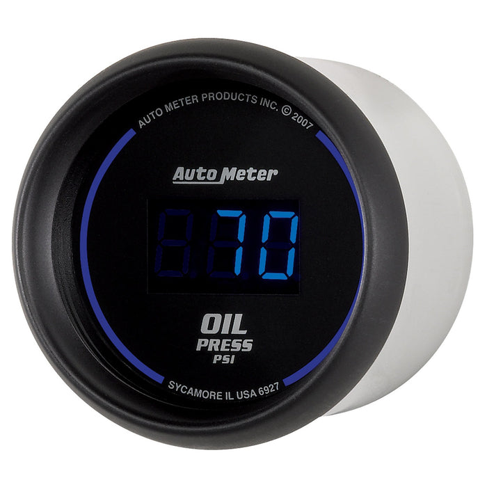 AutoMeter 6927 GAUGE; OIL PRESSURE; 2 1/16in.; 100PSI; DIGITAL; BLACK DIAL W/BLUE LED - Truck Part Superstore