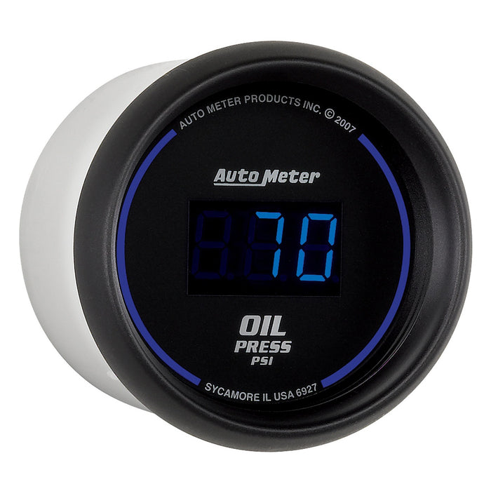 AutoMeter 6927 GAUGE; OIL PRESSURE; 2 1/16in.; 100PSI; DIGITAL; BLACK DIAL W/BLUE LED - Truck Part Superstore
