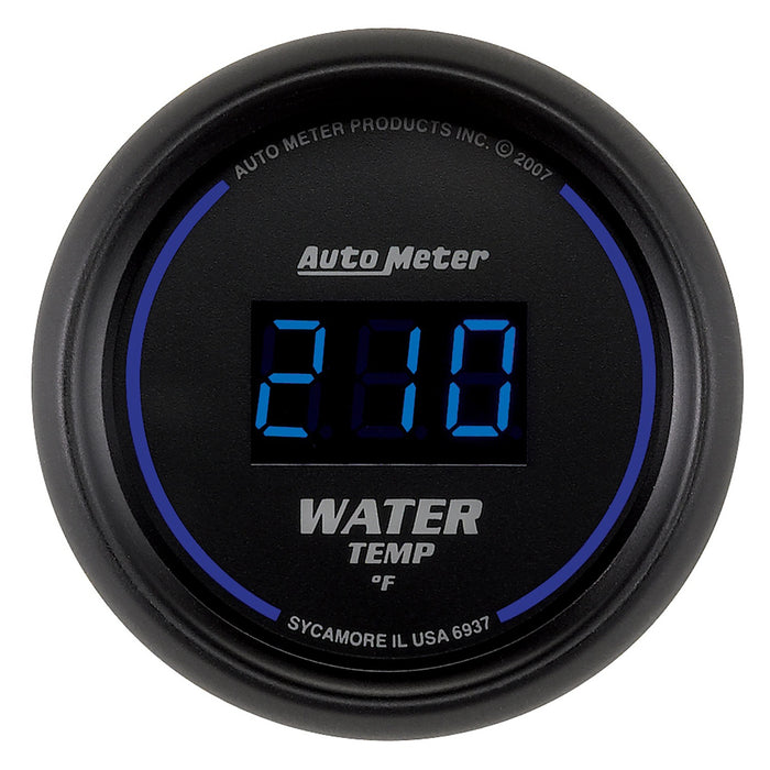 AutoMeter 6937 GAUGE; WATER TEMP; 2 1/16in.; 340deg.F; DIGITAL; BLACK DIAL W/BLUE LED - Truck Part Superstore