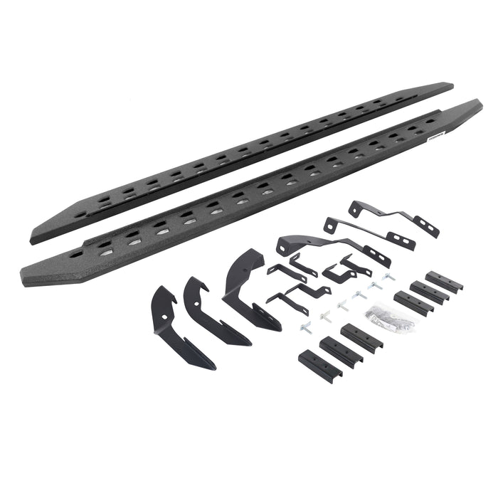 Go Rhino 69404280ST RB20 Slim Line Running Boards with Mounting Bracket Kit - Truck Part Superstore