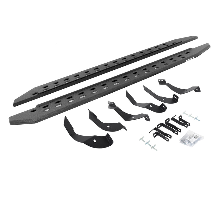 Go Rhino 69405187ST RB20 Slim Line Running Boards with Mounting Bracket Kit - Truck Part Superstore