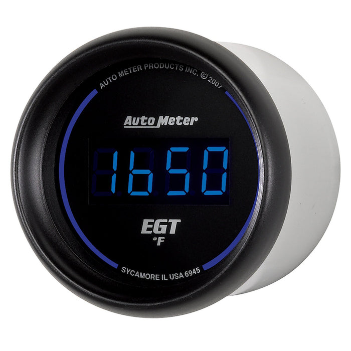 AutoMeter 6945 GAUGE; PYROMETER (EGT); 2 1/16in.; 1600deg.F; DIGITAL; BLACK DIAL W/BLUE LED - Truck Part Superstore