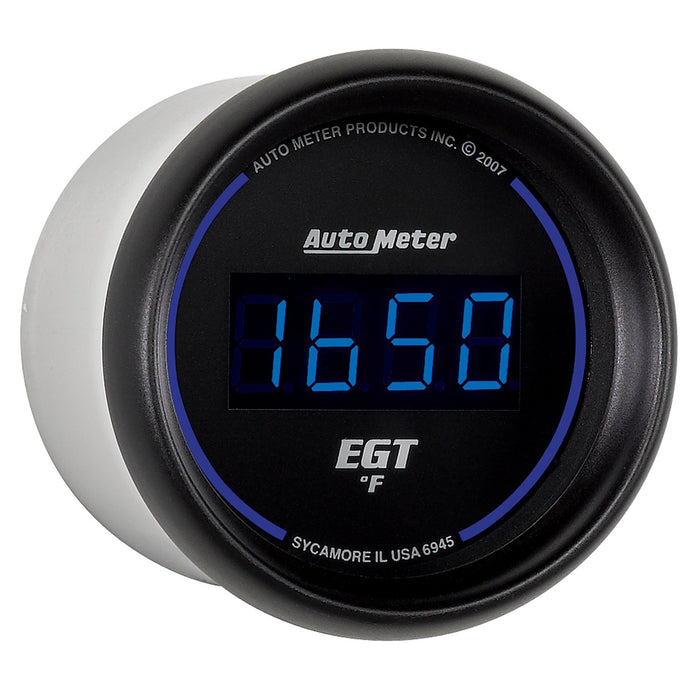 AutoMeter 6945 GAUGE; PYROMETER (EGT); 2 1/16in.; 1600deg.F; DIGITAL; BLACK DIAL W/BLUE LED - Truck Part Superstore