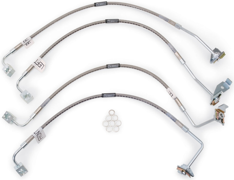 Russell 695960 Street Legal Brake Line Assembly; 4 Lines Per Kit; w/4 in. Lift; - Truck Part Superstore
