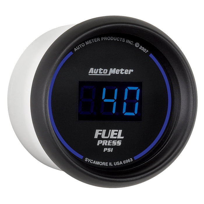 AutoMeter 6963 GAUGE; FUEL PRESSURE; 2 1/16in.; 100PSI; DIGITAL; BLACK DIAL W/BLUE LED - Truck Part Superstore