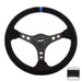 Grant 696 Racing Steering Wheel; Black w/Blue Marker; 3-Spoke Design; - Truck Part Superstore