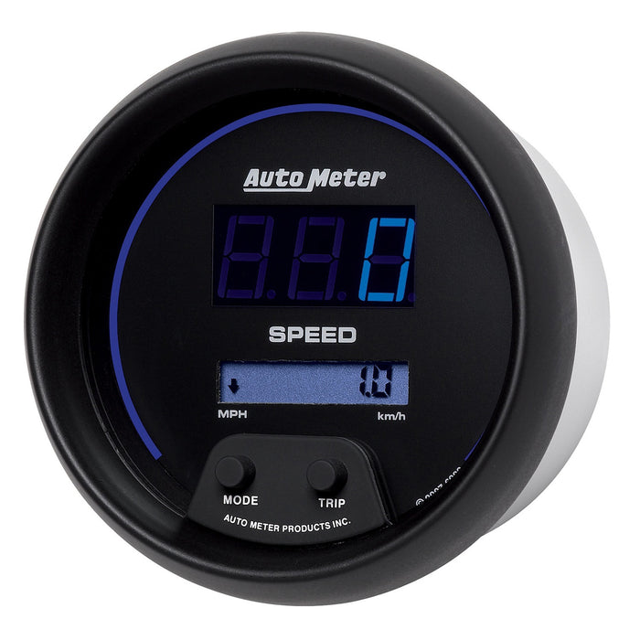 AutoMeter 6988 GAUGE; SPEEDO; 3 3/8in.; 260MPH/260KM/H; ELEC PROGRAM; DIGITAL; BLACK W/BLU LED - Truck Part Superstore
