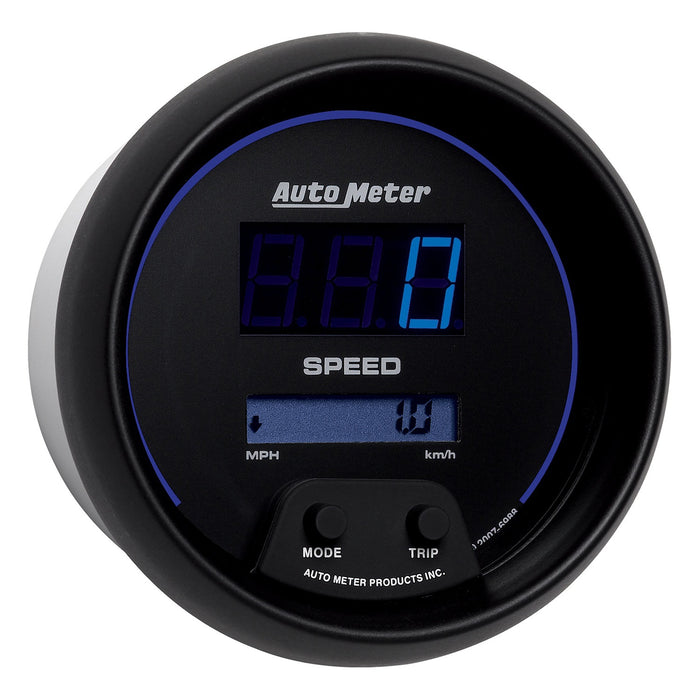 AutoMeter 6988 GAUGE; SPEEDO; 3 3/8in.; 260MPH/260KM/H; ELEC PROGRAM; DIGITAL; BLACK W/BLU LED - Truck Part Superstore