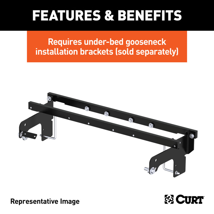 CURT 60640 CURT 60640 Quick Goose II Gooseneck Hitch; 30;000 lbs; 2-5/16-Inch Ball - Truck Part Superstore
