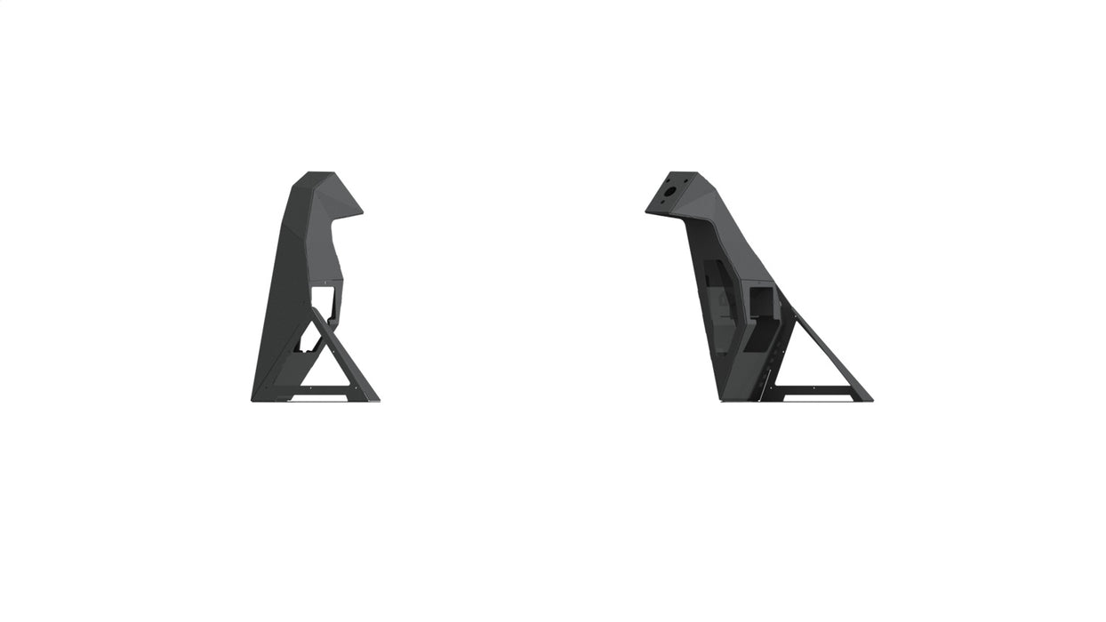 Road Armor 6992DHRP Identity Headache Racks; Dual Cube w/Bedrail Pods; Raw Steel; - Truck Part Superstore