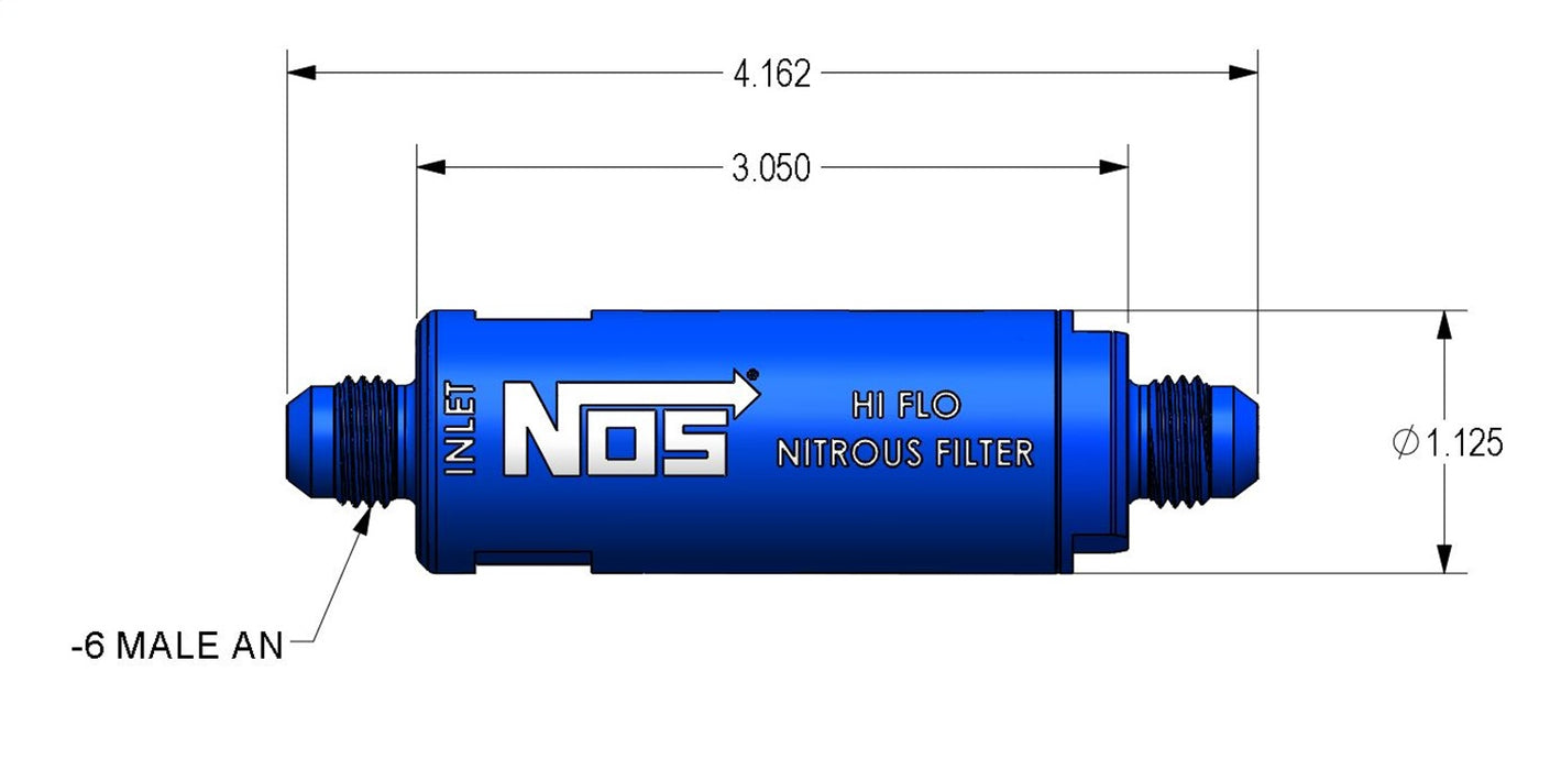 NOS/Nitrous Oxide System 15557NOS In-Line Hi-Flow Nitrous Filter - Truck Part Superstore