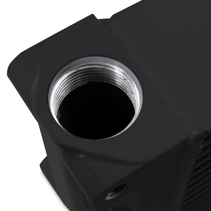 Mishimoto MMOC-SSO-10BK Universal Heavy-Duty Bar-and-Plate Fluid Cooler, 10-in Core, Same-Side Outlets - Truck Part Superstore