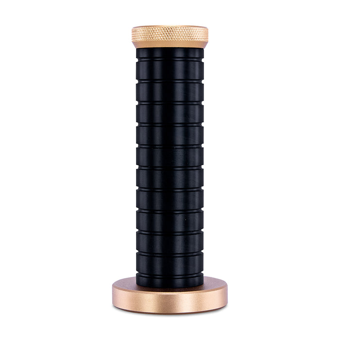 Mishimoto MMSK-BMXGDBK Grip Shift Knob, Black Grip, Gold Top and Bottom - Truck Part Superstore