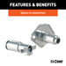 CURT 58092 CURT 58092 Vehicle-Side and Trailer-Side 6-Pin Round Wiring Harness Connectors - Truck Part Superstore