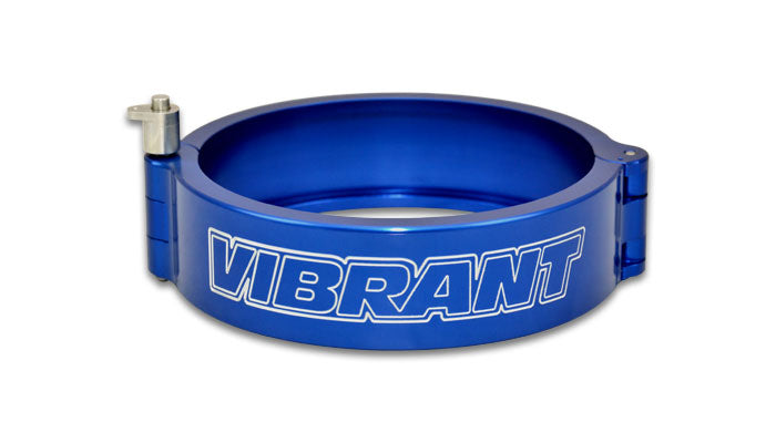 Vibrant Performance 12538B HD Quick Release Clamp w/Pin; For 4in. O.D. Tubing; Blue; 6061 Aluminum; - Truck Part Superstore