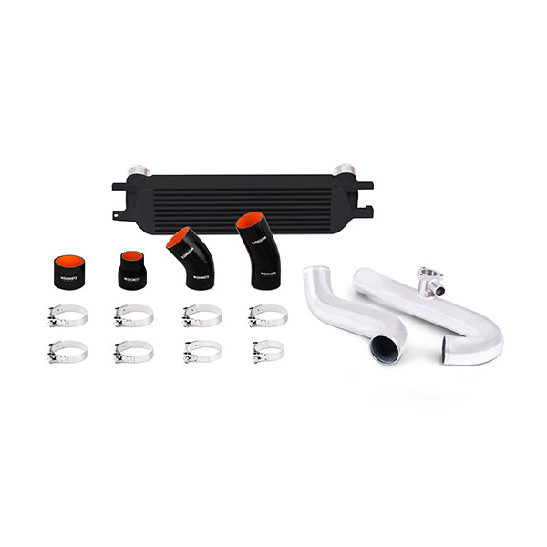 Mishimoto MMINT-MUS4-15KPBK Ford Mustang EcoBoost Performance Intercooler Kit, 2015+ Blackw/ Polished Pipes - Truck Part Superstore