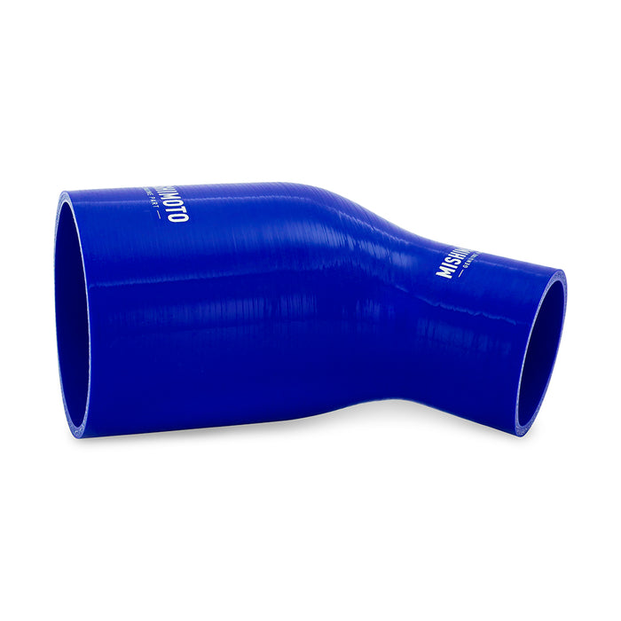 Mishimoto MMCP-R45-2540BL Mishimoto 45-Degree Silicone Transition Coupler, 2.50-in to 4.00-in, Blue - Truck Part Superstore